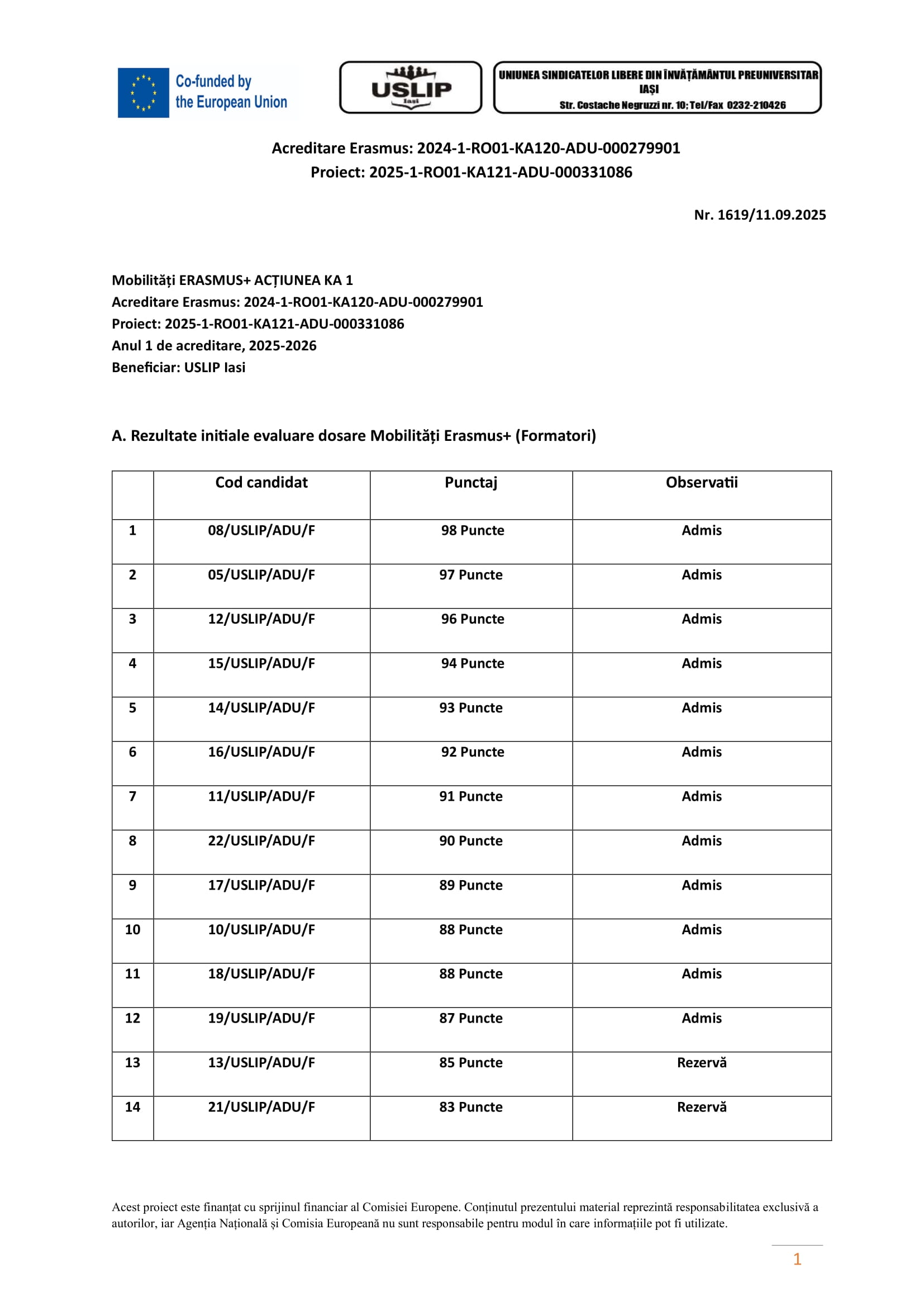 Site Rezultate Acreditare USLIP Iasi Formatori1 1